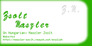 zsolt maszler business card